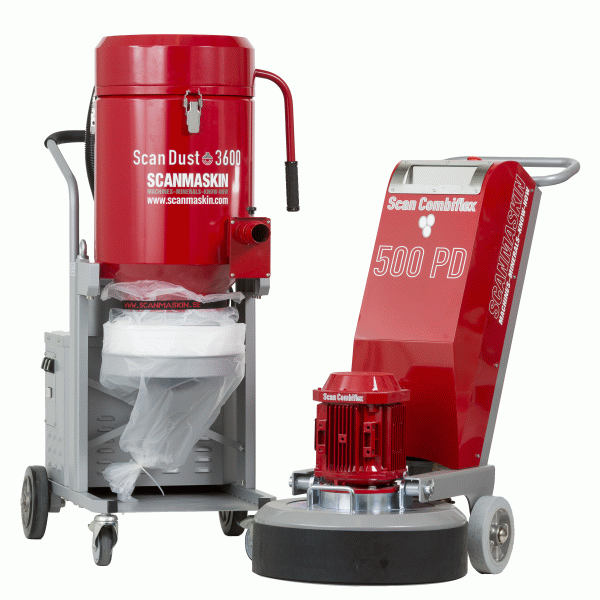 brúska Scanmaskin SC 500PD a vysávač Scanmaskin SD 3600